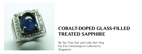Cobalt Doped Glass Filled Treated Sapphire Far East Gem Lab Singapore
